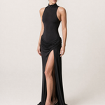 High Neck Maxi Dress with Side Split – primary product view