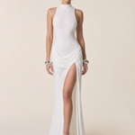 High Neck Maxi Dress with Side Split – product detail view 3