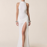 High Neck Maxi Dress with Side Split – product detail view 3