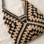 Ilana woven straw bag – texture detail