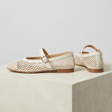 Inez Comfortable Mesh Flat Sandals — side view