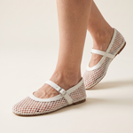 Inez Comfortable Mesh Flat Sandals — Australian studio lifestyle view
