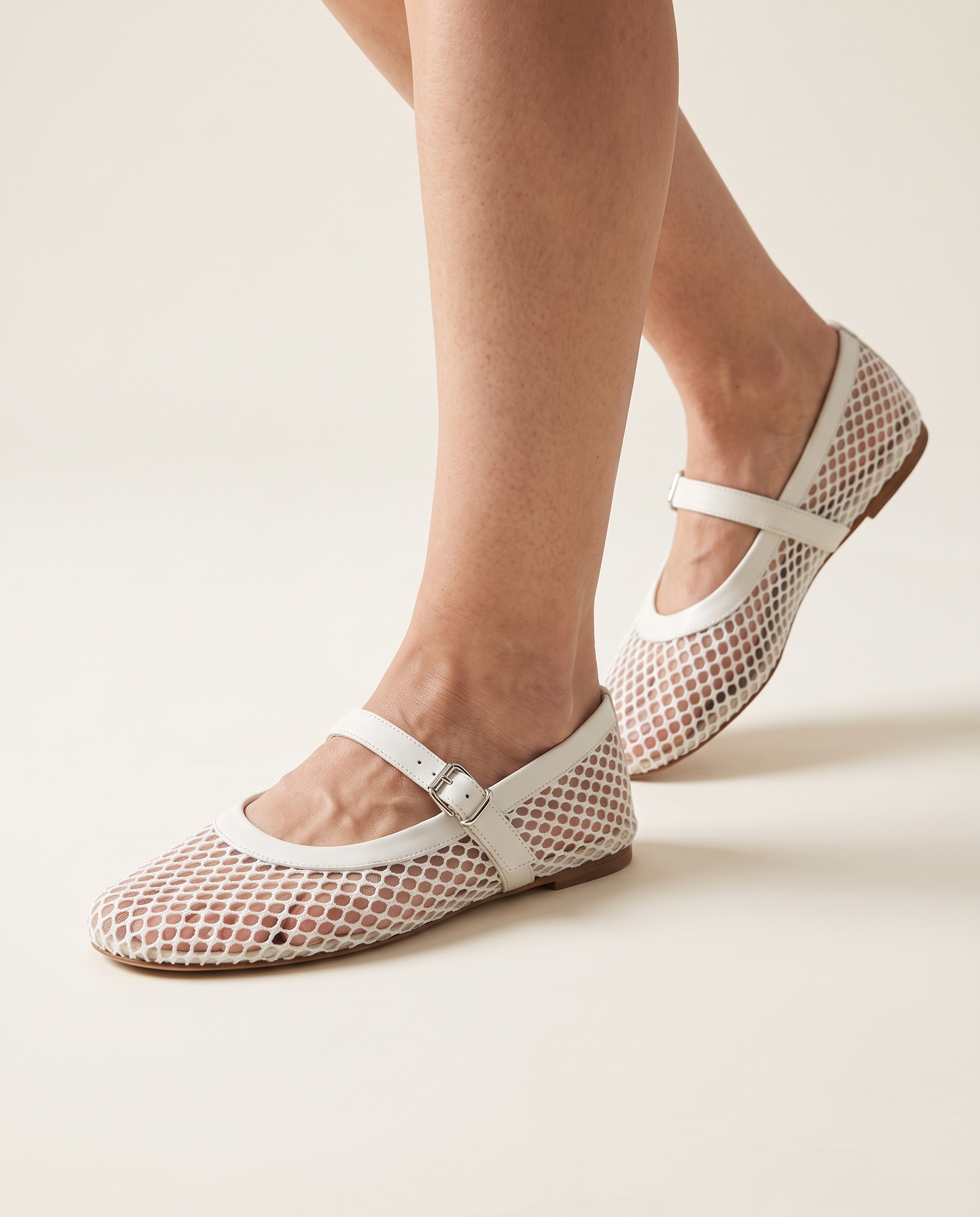 Inez Comfortable Mesh Flat Sandals — Australian studio lifestyle view