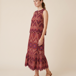 Iris Contemporary Pleated Ruffle Skirt Set – three-quarter view