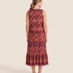 Iris Contemporary Pleated Ruffle Skirt Set – back