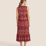 Iris Contemporary Pleated Ruffle Skirt Set – back