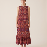 Iris Contemporary Pleated Ruffle Skirt Set – front
