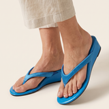 Iris Water-Resistant Soft-Sole Flip-Flops – studio front view