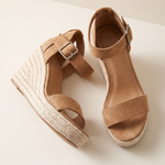 Kenzie Classic Wedge Cross-Strap Sandals — detail view