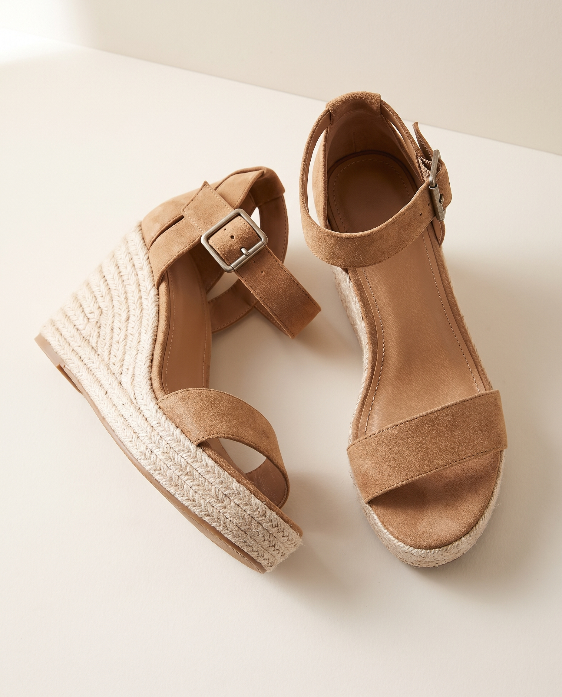 Kenzie Classic Wedge Cross-Strap Sandals — detail view