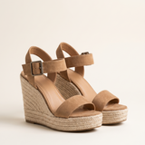 Kenzie Classic Wedge Cross-Strap Sandals — hero view
