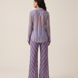 Lila Relaxed Wide-Leg Long-Sleeve Trouser Set – back