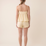 Lila Striped Tie-Front Cami and Boxer Short Set – back