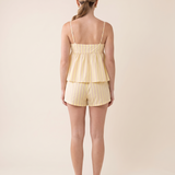 Lila Striped Tie-Front Cami and Boxer Short Set – back