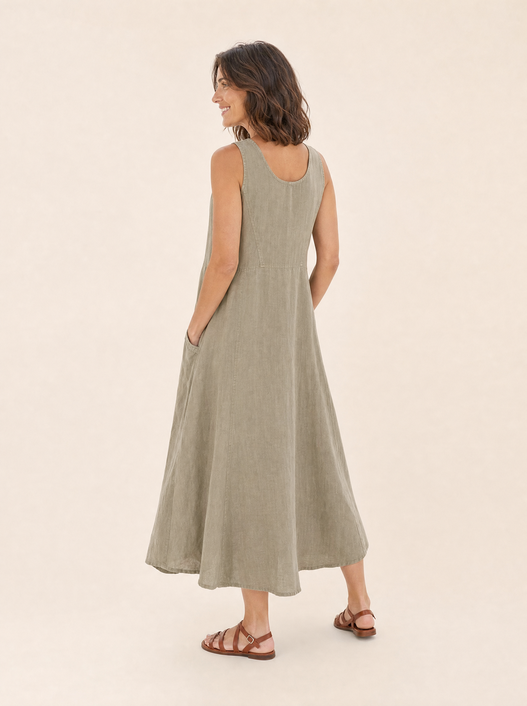Linen Sundress with Side Pockets – alternate product view