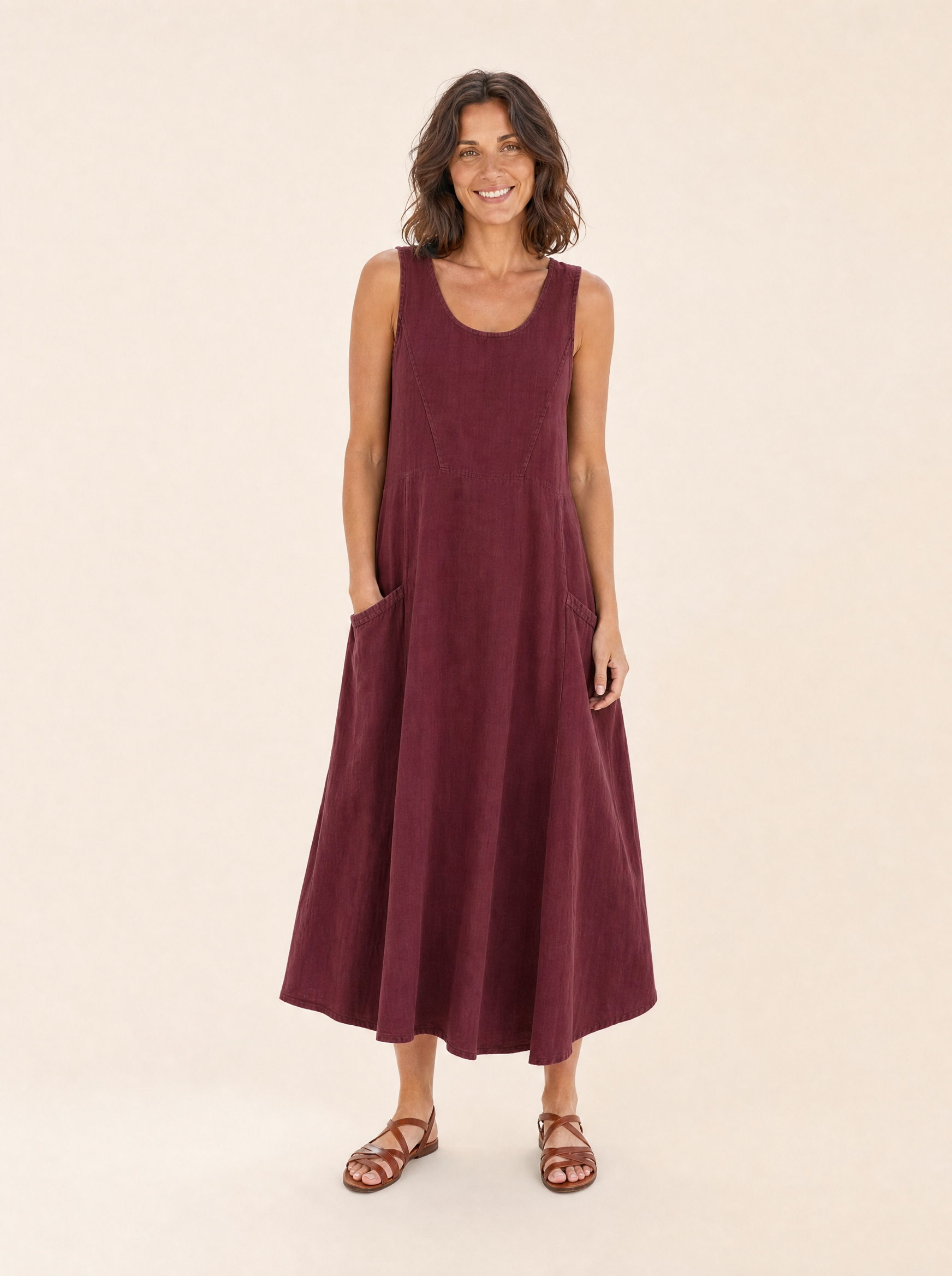 Linen Sundress with Side Pockets – product detail view 6