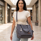 Liv corduroy tote close lifestyle view