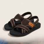 Lumi Comfortable Mesh Flat Sandals — Chocolat variant