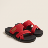 Lumi Comfortable Mesh Flat Sandals — Red variant