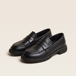 Maren Comfortable Soft-Sole Slip-On Loafers — Black variant