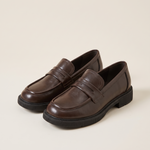 Maren Comfortable Soft-Sole Slip-On Loafers — brown variant