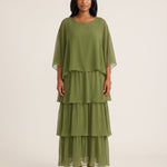 Maxi Dress – Effortless Graceful Flow — Dark Green — studio front