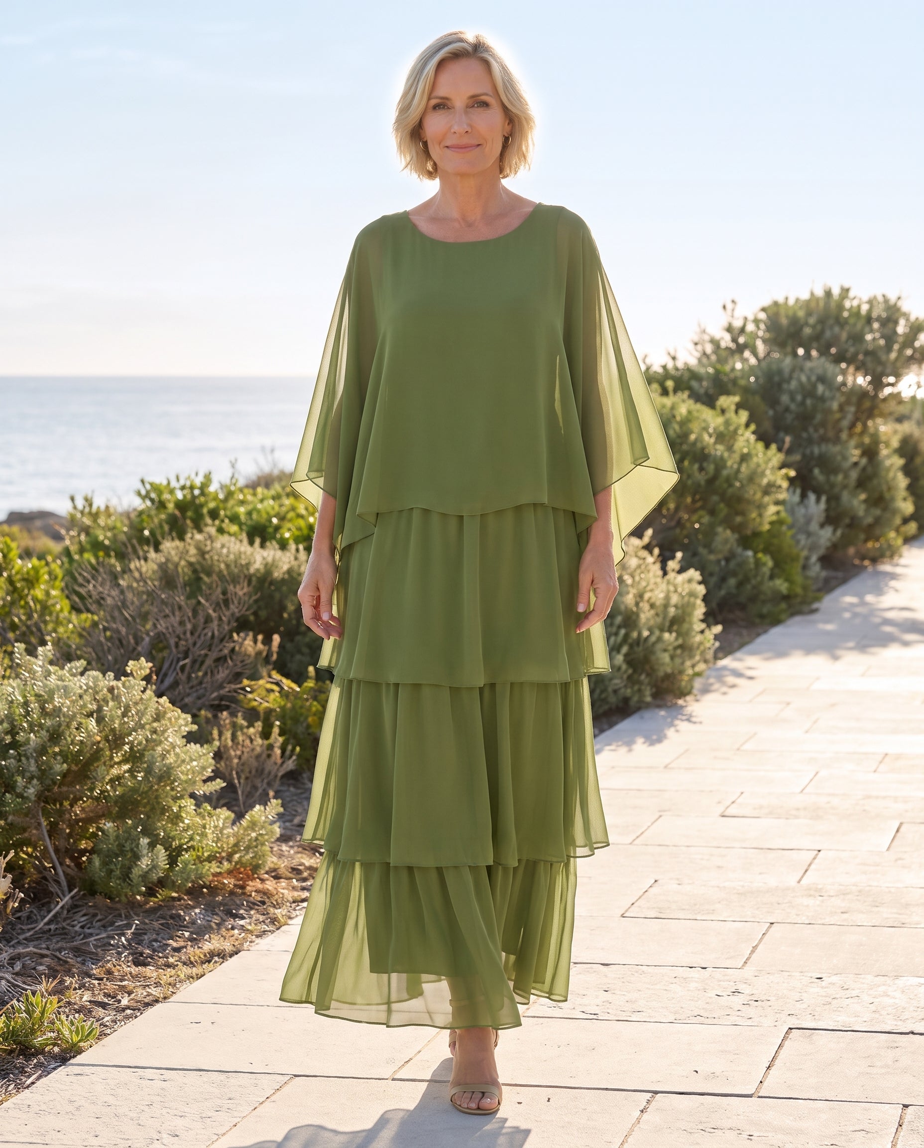 Maxi Dress – Effortless Graceful Flow — Dark Green — coastal lifestyle