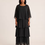 Maxi Dress – Effortless Graceful Flow — Black — studio front