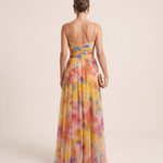 Maxi Dress – Wrapped Summer Silhouette — Multicolor — back view