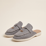 Noa Classic Slip-On Flat Loafers — Grey variant