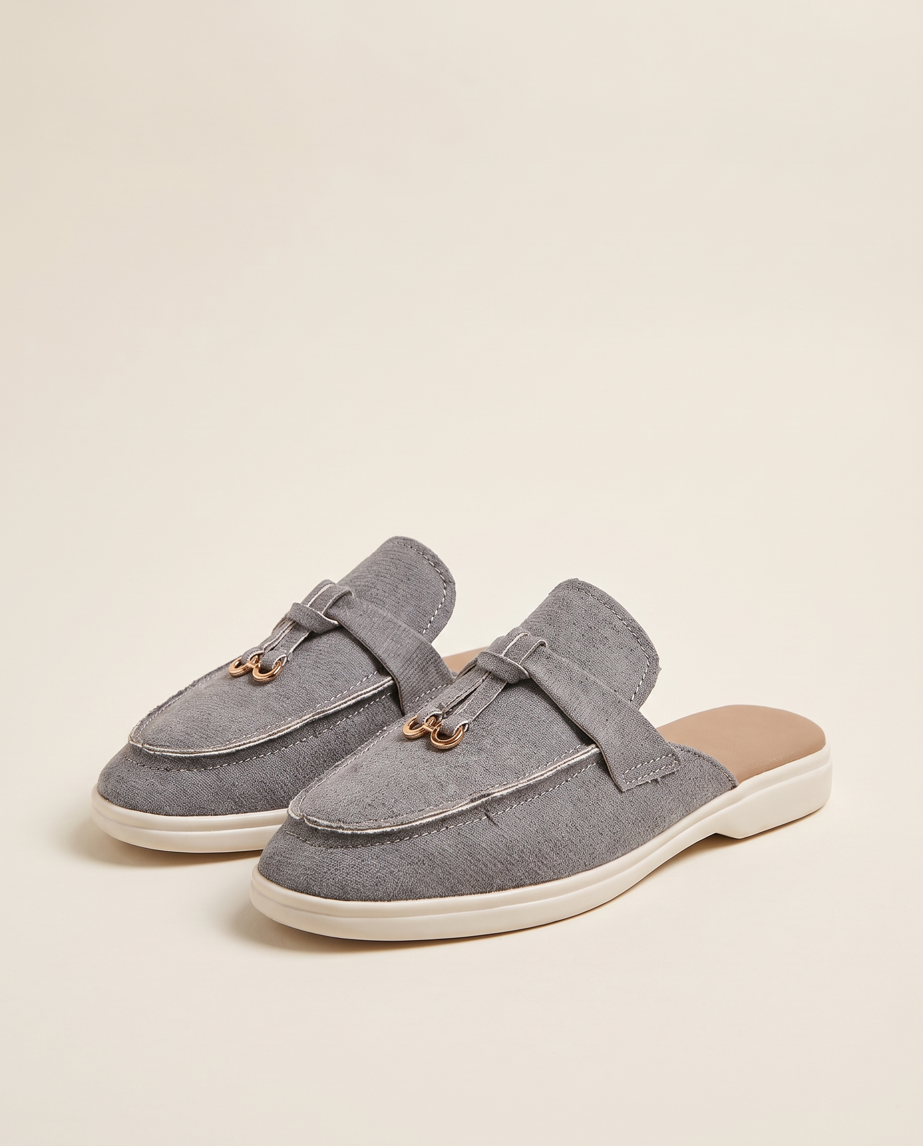 Noa Classic Slip-On Flat Loafers — Grey variant