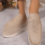 Noa Classic Slip-On Flat Loafers — Khaki variant