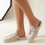 Noa Classic Slip-On Flat Loafers — Australian studio lifestyle view