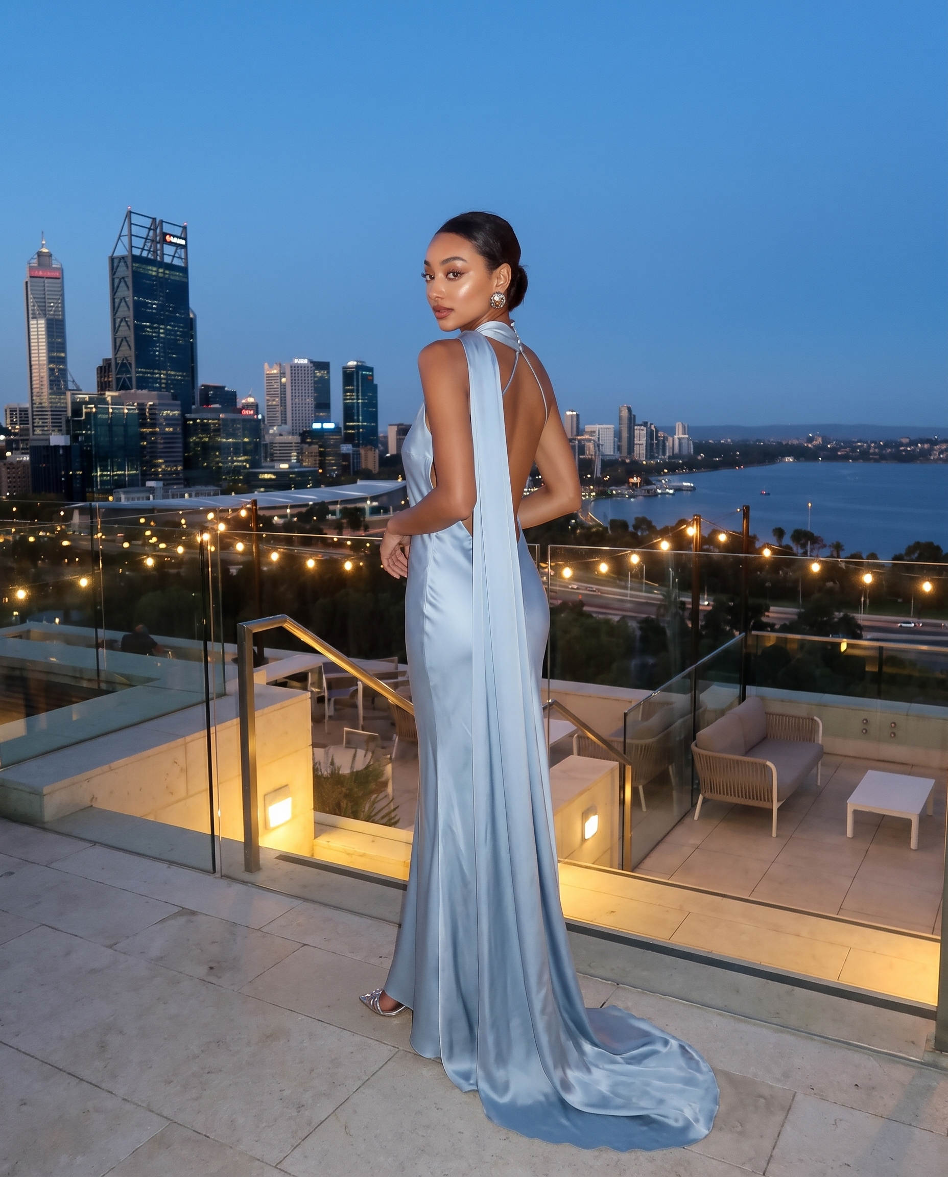 Nora Elegant Open-Back Satin Maxi Dress — Perth lifestyle