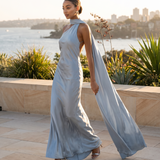 Nora Elegant Open-Back Satin Maxi Dress — Sydney lifestyle