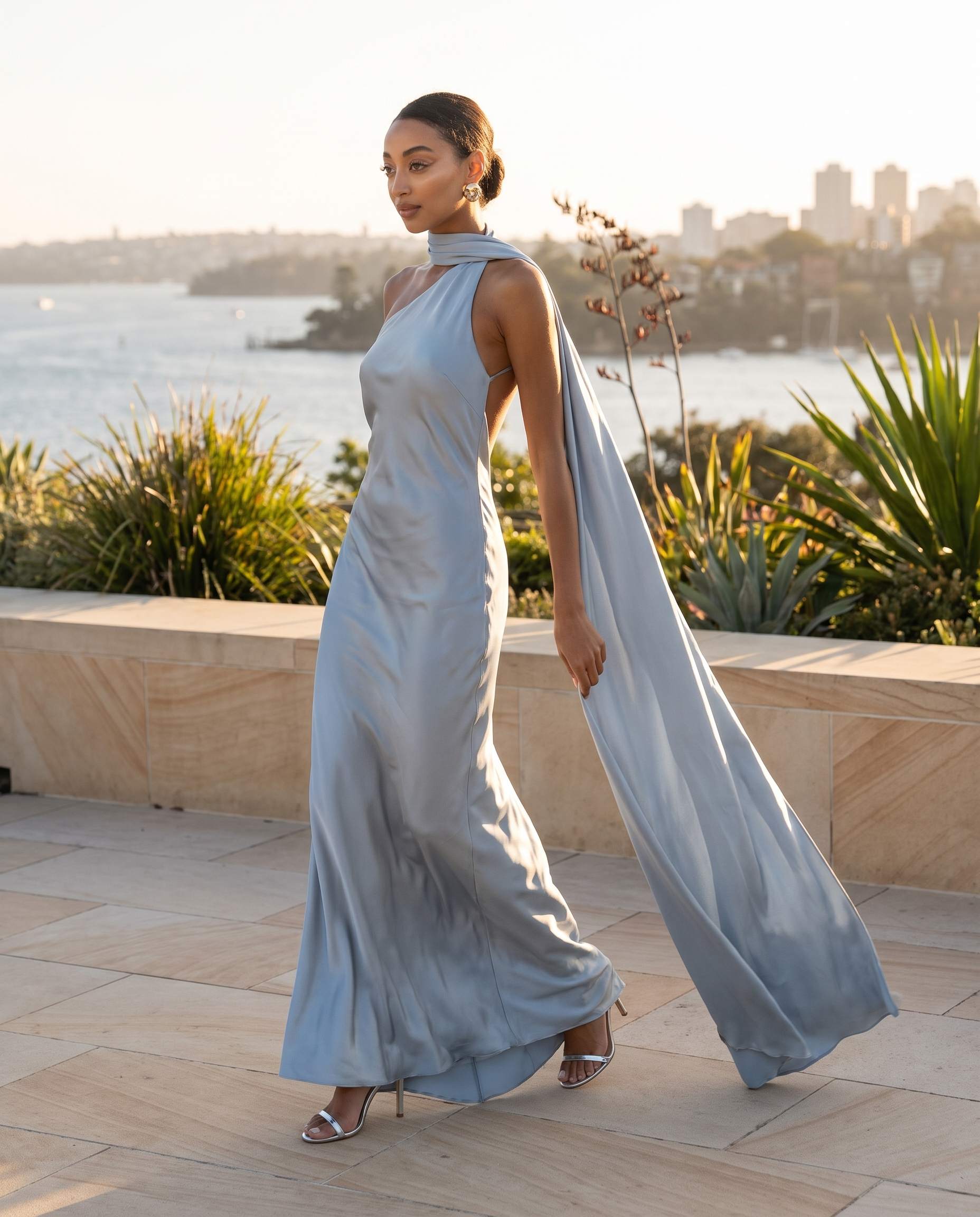 Nora Elegant Open-Back Satin Maxi Dress — Sydney lifestyle
