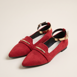 Opal Comfortable Pointed-Toe Everyday Loafers — Ff-km8-red variant