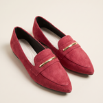 Opal Comfortable Pointed-Toe Everyday Loafers — Ff-km8-rosy-red variant