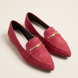 Opal Comfortable Pointed-Toe Everyday Loafers — Ff-km8-rosy-red variant
