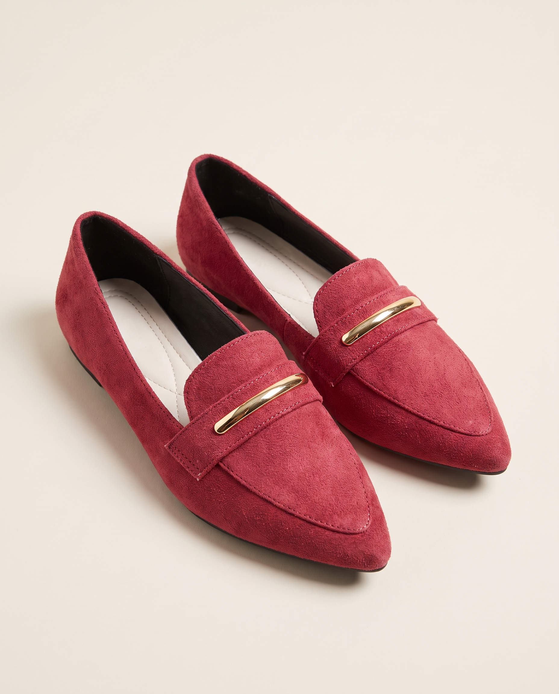 Opal Comfortable Pointed-Toe Everyday Loafers — Ff-km8-rosy-red variant