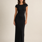 Open-Back Short-Sleeve Maxi Dress – primary product view