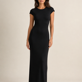 Open-Back Short-Sleeve Maxi Dress – primary product view