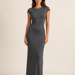 Open-Back Short-Sleeve Maxi Dress – product detail view 3