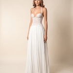 Ottilie white pleated halter maxi dress studio
