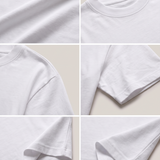 Oversized Drop Shoulder T Shirt with Relaxed Fit — tight editorial product detail showing the fabric texture, stitching, neckline and construction