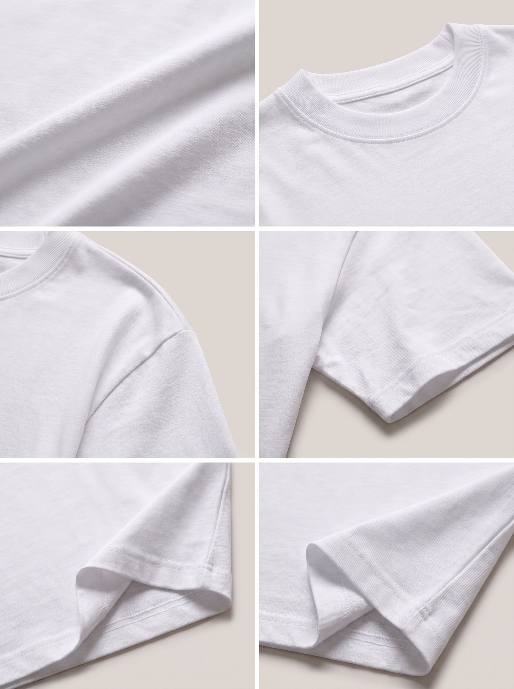 Oversized Drop Shoulder T Shirt with Relaxed Fit — tight editorial product detail showing the fabric texture, stitching, neckline and construction