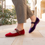 Paloma Classic Velvet Ballet Flats — lifestyle view