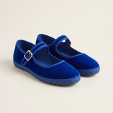 Paloma Classic Velvet Ballet Flats — Blue variant