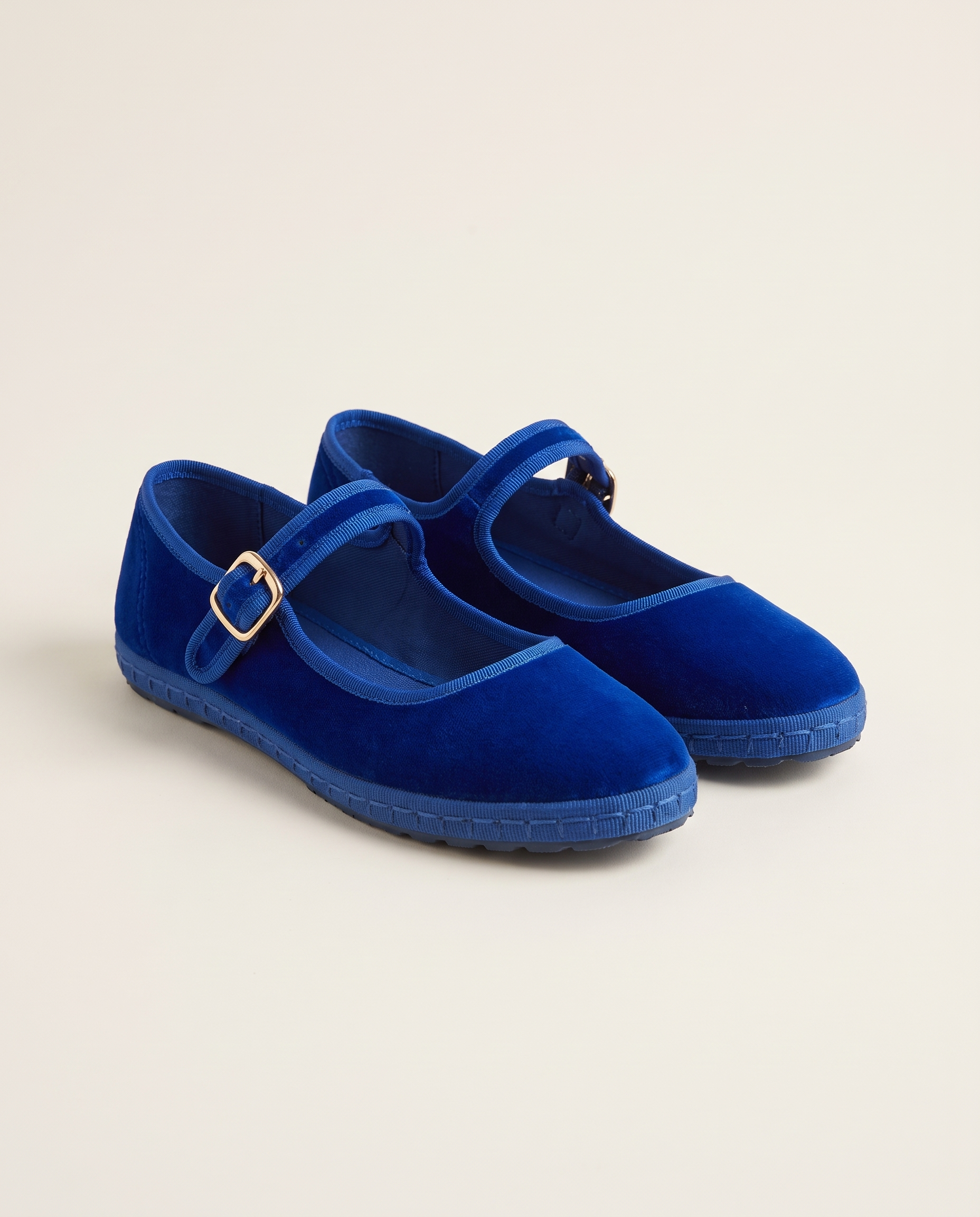 Paloma Classic Velvet Ballet Flats — Blue variant