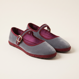 Paloma Classic Velvet Ballet Flats — Gray variant